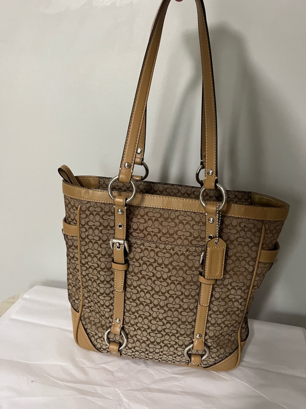 Coach Signature Jacquard Mini C Gallery Tote Bag Y2K